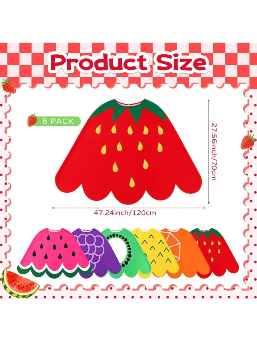 Colorful 6-Piece Halloween Cloak Costume Set for Adults | Group Cosplay Supplies